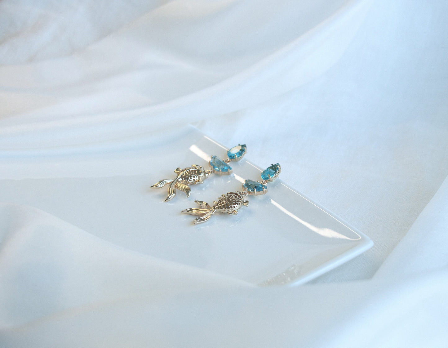 Turquoise Blue Statement Dangle Earrings; Party Earrings; Gold & Blue Stone Earrings; Exotic Earrings; Gift for her; Wedding Guest Earrings;
