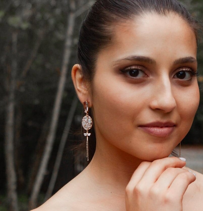Bridal Statement Dangle Earrings; Crystal Earrings; Gold Earrings; Party Earrings; Gift for her; Wedding Earrings; Gift for Bride