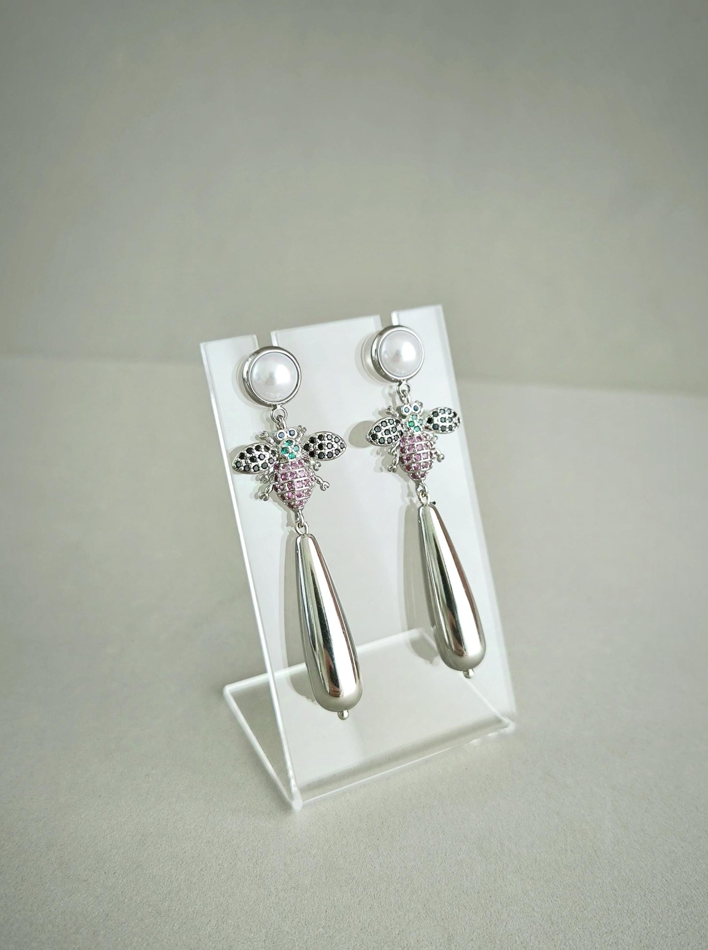 Silver and Multicolour Dangle Earrings; Statement Earrings; Silver Earrings; Party Earrings; Wedding jewellery; Gift for Her