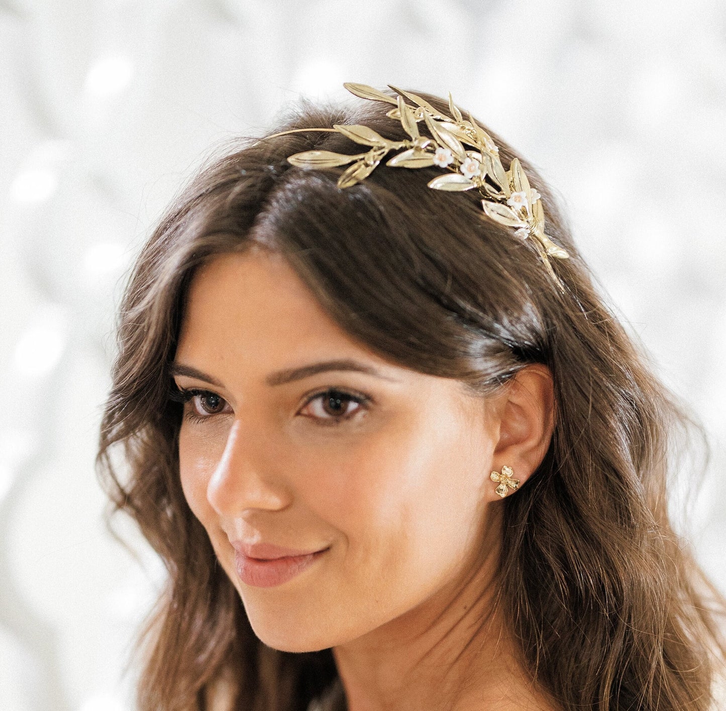 Gold Leaves Bridal Tiara; Wedding Tiara; Bridal Jewellery; Wedding Hair Acessory; Vintage Gold Tiara; Wedding Crown;