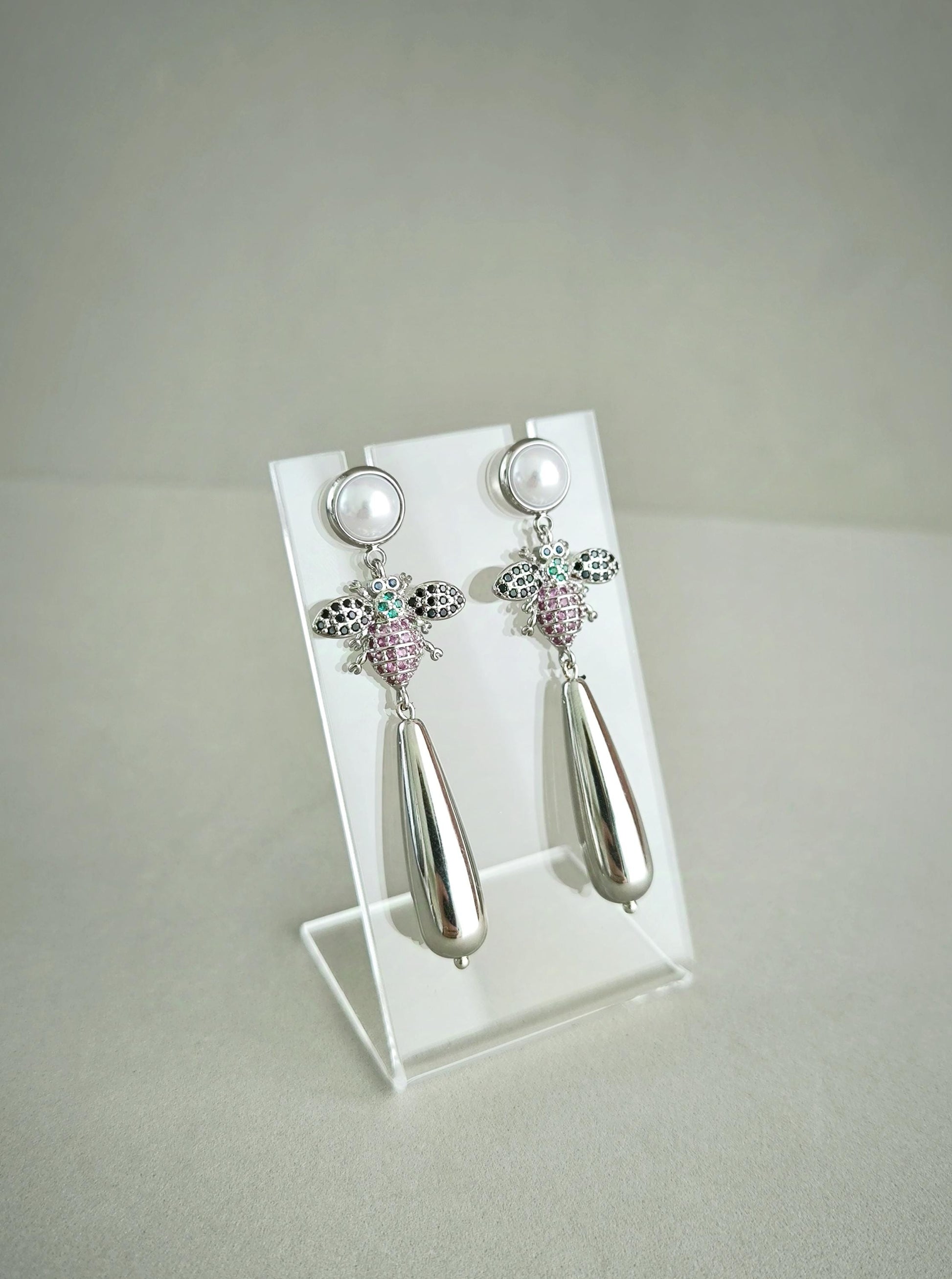 Silver and Multicolour Dangle Earrings; Statement Earrings; Silver Earrings; Party Earrings; Wedding jewellery; Gift for Her